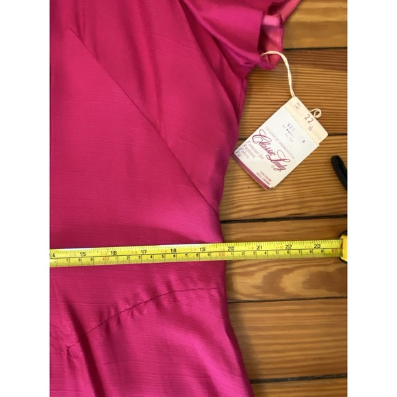 NWT 60  VTG Dress Classic Lady By Constantine Pink Aline Boho Flaws Sz 22 - Picture 14 of 16